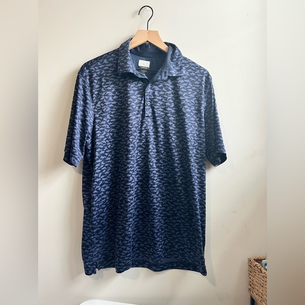 Greg Norman Collection Blue Shark Polo Shirt